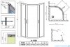 Radaway Premium Plus A Kabina półokrągła 80x80 wysokość 170cm szkło grafitowe 30411-01-05N